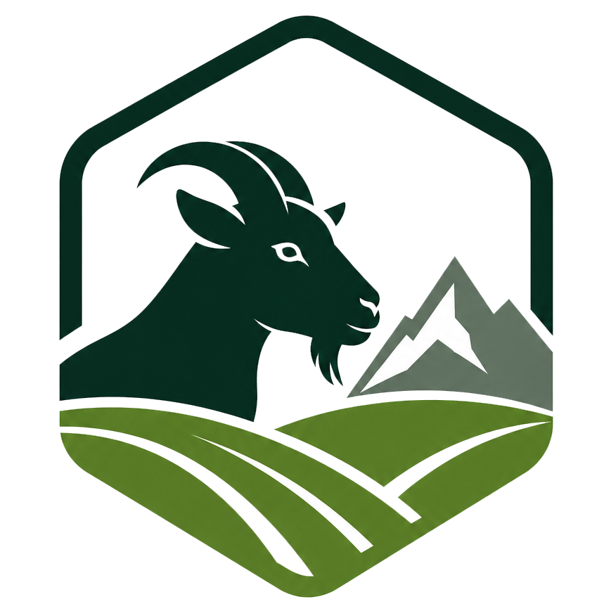 GrazierHQ goat and pasture logo